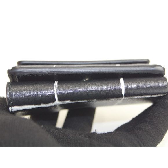 Balenciaga Mini Trifold Wallet Leather Black White - Picture 6 of 8